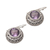 Amethyst dangle earrings, 'Swirling Dew' - Amethyst and Sterling Silver Dangle Earrings from Bali (image 2d) thumbail