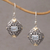 Gold-accented blue topaz dangle earrings, 'Shimmering Vines' - Gold-Accented Blue Topaz Swirling Dangle Earrings from Bali