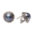 Cultured pearl button earrings, 'Eclipse Pebbles' - Cultured Pearl and 925 Silver Button Earrings from Bali (image 2d) thumbail