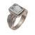 Blue topaz single stone ring, 'Razorleaf' - Blue Topaz Leaf-Themed Single Stone Ring from Bali (image 2e) thumbail