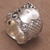 Sterling silver band ring, 'Guardian Koi' - Sterling Silver Fish-Themed Band Ring from Bali thumbail