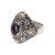 Gold-accented amethyst cocktail ring, 'Floral Mystique' - Gold-accented Amethyst Floral Cocktail Ring from Bali (image 2e) thumbail