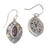 Gold-accented garnet dangle earrings, 'Defiant Beauty' - Gold-accented Garnet Swirl Motif Dangle Earrings from Bali (image 2d) thumbail