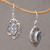 Gold-accented blue topaz dangle earrings, 'Defiant Beauty' - Gold-accented Blue Topaz Swirl Motif Dangle Earrings (image 2b) thumbail