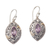 Gold accent amethyst dangle earrings, 'Defiant Beauty' - Gold Accent Amethyst Swirl Motif Dangle Earrings from Bali (image 2a) thumbail