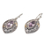 Gold accent amethyst dangle earrings, 'Defiant Beauty' - Gold Accent Amethyst Swirl Motif Dangle Earrings from Bali (image 2e) thumbail