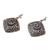 Gold accented amethyst dangle earrings, 'Swirling Facade' - Gold Accent Amethyst Swirl Motif Dangle Earrings from Bali