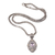 Gold accented amethyst pendant necklace, 'Floral Dew' - Gold Accented Blue Amethyst Floral Dangle Earrings from Bali (image 2e) thumbail