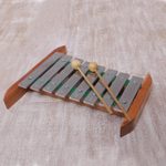 Teak wood and stainless steel xylophone, 'Balinese Tune' - Handmade Teak Wood and Stainless Steel Xylophone from Bali
