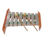Teak wood and stainless steel xylophone, 'Balinese Tune' - Handmade Teak Wood and Stainless Steel Xylophone from Bali