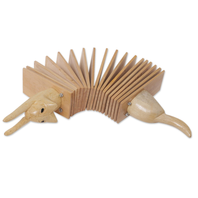 Wood Cat-Shaped Percussion Instrument from Bali