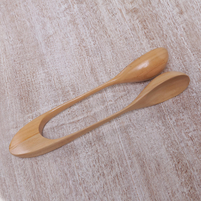 Wood percussion instrument, 'Spoons' - Handmade Wood Spoons Percussion Instrument from Bali