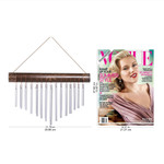 Bamboo and aluminum wind chimes, 'Melodic Blossom' - Bamboo and Aluminum Floral Wind Chimes from Bali