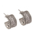 Sterling silver half-hoop earrings, 'Merajan Majesty' - Sterling Silver Openwork Half-Hoop Earrings from Bali (image 2a) thumbail