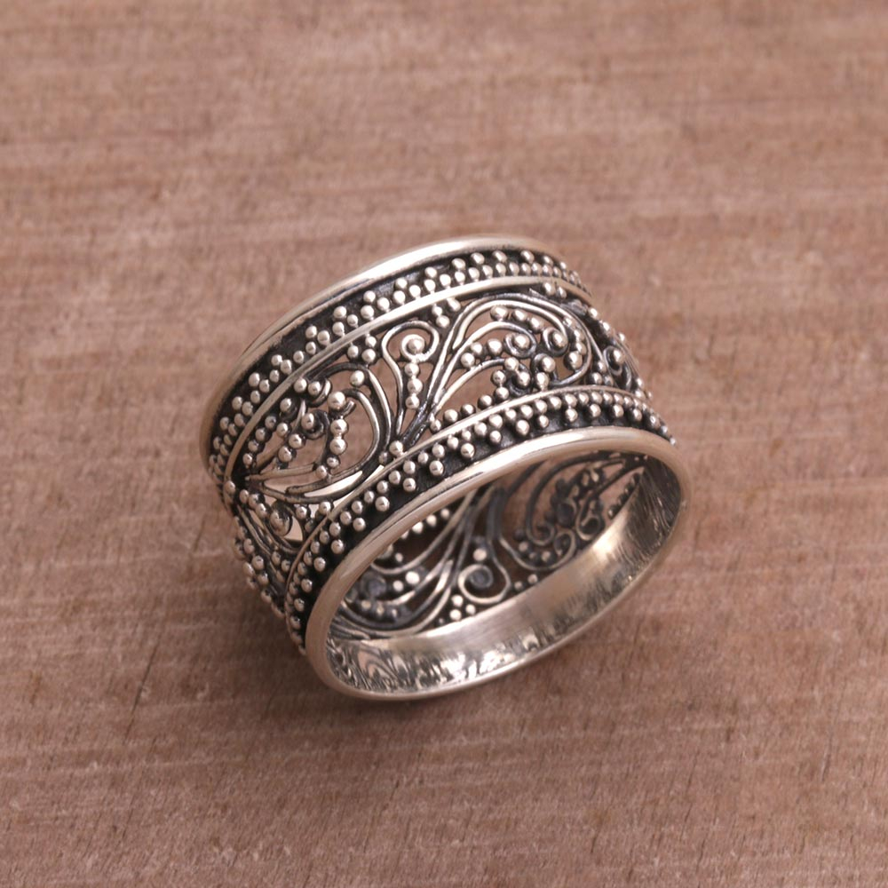 UNICEF Market | Sterling Silver Openwork Band Ring from Bali - Merajan ...