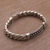 Men's sterling silver bracelet, 'Distinctive Style' - Sterling Silver Braided Wristband Bracelet from Bali (image 2b) thumbail