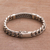 Men's sterling silver bracelet, 'Distinctive Style' - Sterling Silver Braided Wristband Bracelet from Bali (image 2c) thumbail