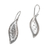 Sterling silver dangle earrings, 'Dewy Blades' - Hammered Sterling Silver Leaf Dangle Earrings from Bali