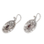 Garnet dangle earrings, 'Daylight Lotus' - Balinese Garnet and Sterling Silver Lotus Dangle Earrings (image 2d) thumbail