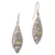 Peridot dangle earrings, 'Teardrop Spirals' - Spiral Motif Drop-Shaped Peridot Dangle Earrings from Bali