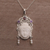 Multi-gemstone pendant necklace, 'Buddha's Earrings' - Multi-Gemstone Sterling Silver Buddha Necklace from Bali thumbail