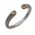 Citrine cuff bracelet, 'Citrine Tears' - Citrine and Sterling Silver Cuff Bracelet from Indonesia thumbail