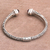 Amethyst cuff bracelet, 'Amethyst Memory' - Amethyst and 925 Silver Swirling Cuff Bracelet from Bal (image 2b) thumbail