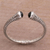 Onyx cuff bracelet, 'Onyx Shrine' - Onyx and Sterling Silver Cuff Bracelet from Indonesia (image 2b) thumbail