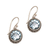 Blue topaz dangle earrings, 'Sparkling Haven' - Handcrafted Blue Topaz and Sterling Silver Dangle Earrings thumbail