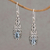 Blue topaz dangle earrings, 'Dangling Vines' - Handcrafted Blue Topaz and Sterling Silver Dangle Earrings