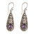 Amethyst dangle earrings, 'Dangling Vines' - Handcrafted Amethyst and Sterling Silver Dangle Earrings thumbail