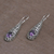 Amethyst dangle earrings, 'Dangling Vines' - Handcrafted Amethyst and Sterling Silver Dangle Earrings (image 2c) thumbail