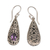 Amethyst dangle earrings, 'Dangling Vines' - Handcrafted Amethyst and Sterling Silver Dangle Earrings (image 2e) thumbail