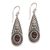 Garnet dangle earrings, 'Sparkling Delight' - Handcrafted Garnet and Sterling Silver Dangle Earrings thumbail