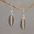 Sterling silver and gold accent dangle earrings, 'Luminous Shields' - Sterling Silver Dangle Earrings with 18k Gold Accents (image 2) thumbail