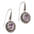 Amethyst dangle earrings, 'Bright Wonder' - Amethyst and Sterling Silver Dangle Earrings from Indonesia thumbail