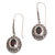 Garnet dangle earrings, 'Bright Wonder' - Handcrafted Garnet and Sterling Silver Dangle Earrings thumbail