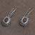 Garnet dangle earrings, 'Bright Wonder' - Handcrafted Garnet and Sterling Silver Dangle Earrings (image 2c) thumbail