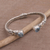 Gold accented blue topaz cuff bracelet, 'Fashion Vine' - 18k Gold Accent Blue Topaz Cuff Bracelet from Bali (image 2) thumbail