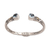 Gold accented blue topaz cuff bracelet, 'Fashion Vine' - 18k Gold Accent Blue Topaz Cuff Bracelet from Bali thumbail