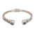 Gold accented blue topaz cuff bracelet, 'Fashion Vine' - 18k Gold Accent Blue Topaz Cuff Bracelet from Bali