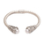 Cultured pearl cuff bracelet, 'Forest Gleam' - Cultured Pearl Leaf Motif Cuff Bracelet from Bali (image 2e) thumbail