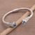 Blue topaz cuff bracelet, 'Sky Weave' - Blue Topaz and Sterling Silver Cuff Bracelet from Bali (image 2) thumbail