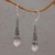 Cultured pearl dangle earrings, 'Simply Luminous' - Cultured Pearl and Sterling Silver Dangle Earrings from Bali (image 2b) thumbail