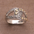 Sterling silver and gold accent band ring, 'Forever Mine' - Sterling Silver and Gold Accent Ring from Indonesia (image 2c) thumbail