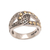 Sterling silver and gold accent band ring, 'Forever Mine' - Sterling Silver and Gold Accent Ring from Indonesia