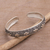 Sterling silver cuff bracelet, 'Shrine Ropes' - Sterling Silver Rope Motif Cuff Bracelet from Bali thumbail