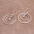 Rose quartz dangle earrings, 'Atoms' - Rose Quartz and Sterling Silver Dangle Earrings from Bali