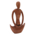 Wood sculpture, 'Maternal Meditation' - Handcrafted Suar Wood Meditation Sculpture from Bali (image 2b) thumbail