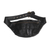 Leather waist bag, 'Uncharted' - Black Leather Fanny Pack Waist Bag with Pockets and Buckle thumbail